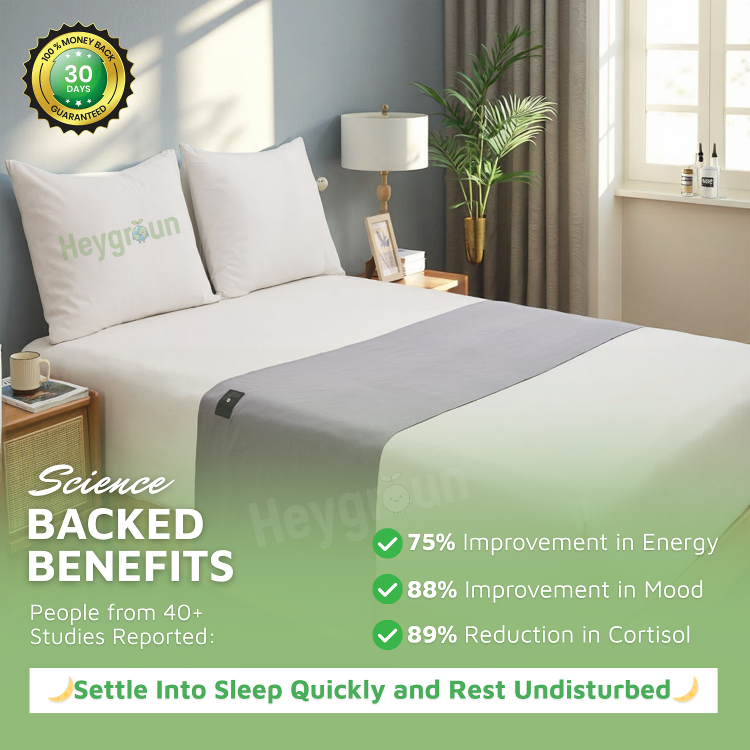 Heygroun™ – Earthing Sleep Bedsheet